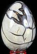 Septarian Dragon Egg Geode - Black Crystals #57347-2
